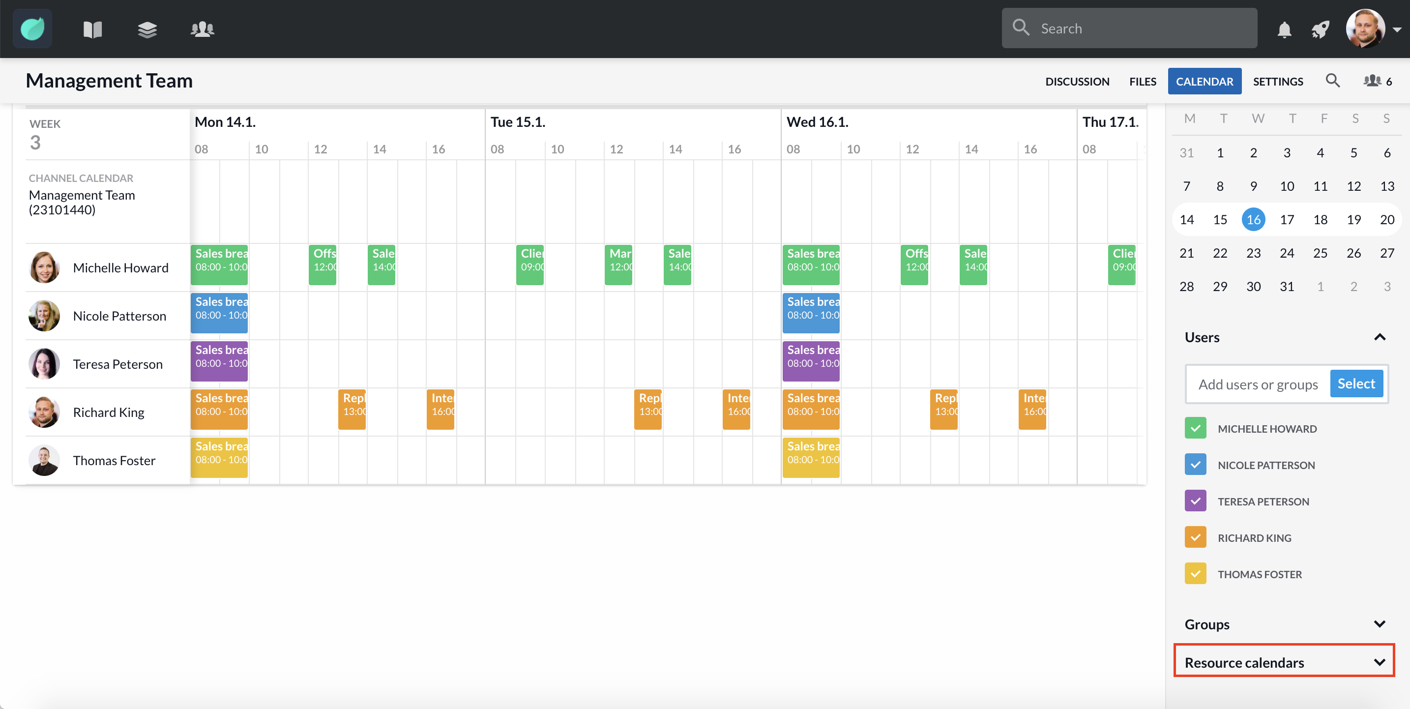 Adding Resource Calendars